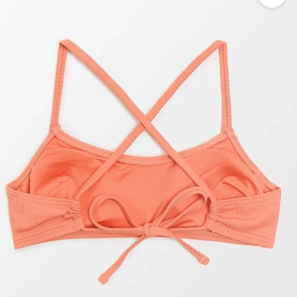 🌴Cupshe Ribbed Orange Bikini Top - Picture 4 of 8